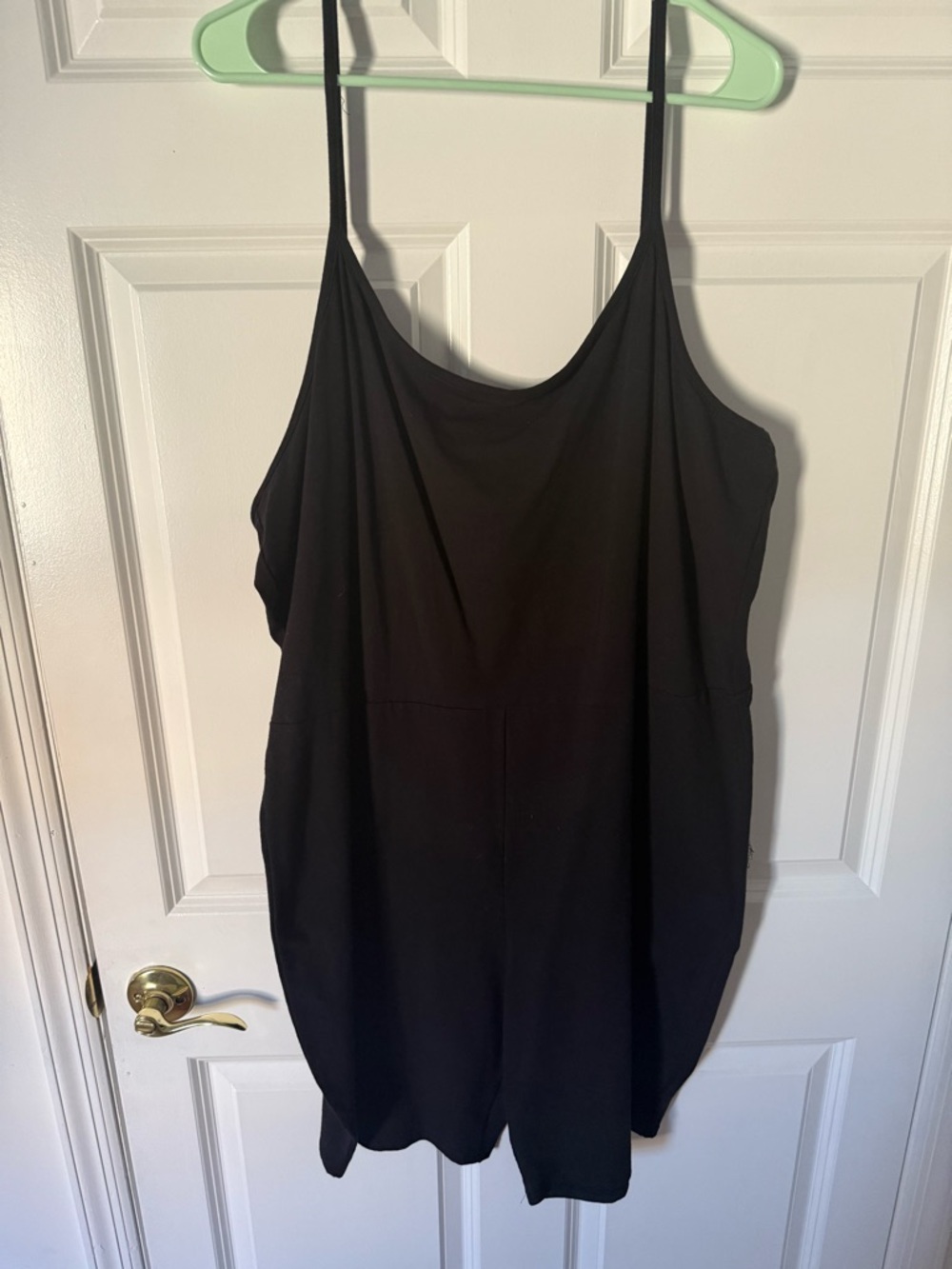 Torrid Black Spaghetti Strap Romper/Bodysuit with Built-In Shorts